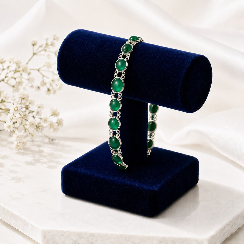 Premium Green Aqeeq Bracelet