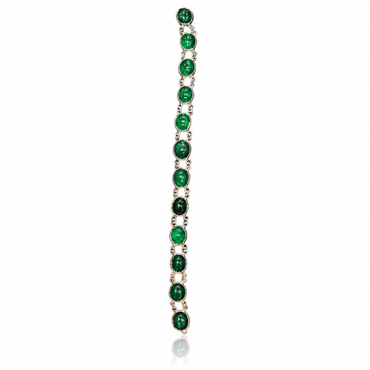 Emerald Green Aqeeq Bracelet