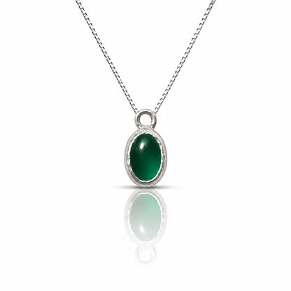Sacred Oval Green Aqeeq