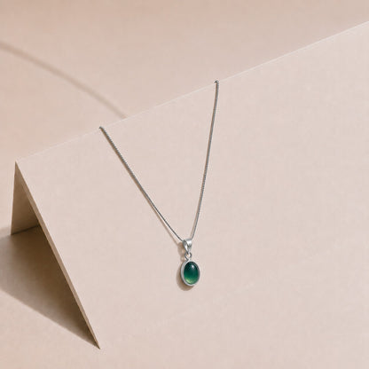 Sacred Oval Green Aqeeq
