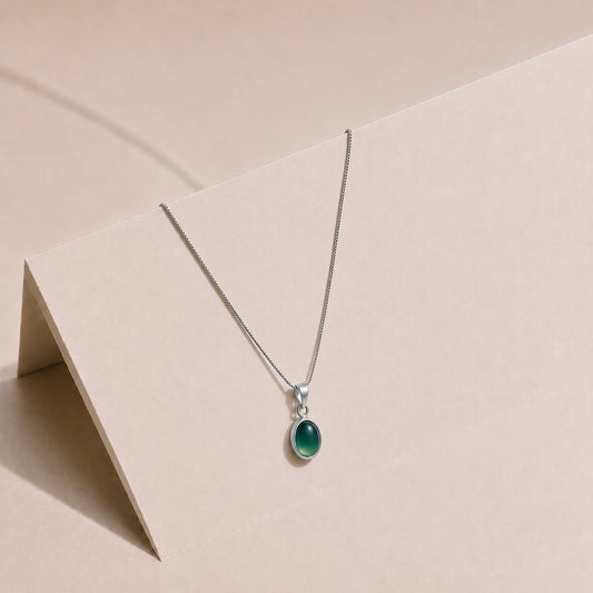 Sacred Oval Green Aqeeq