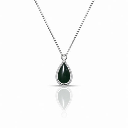 Black Tear Silver Aqeeq