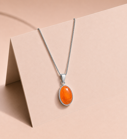 Sunstone Orange Aqeeq